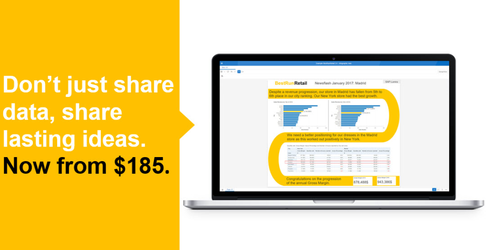 screenshot of SAP Lumira
